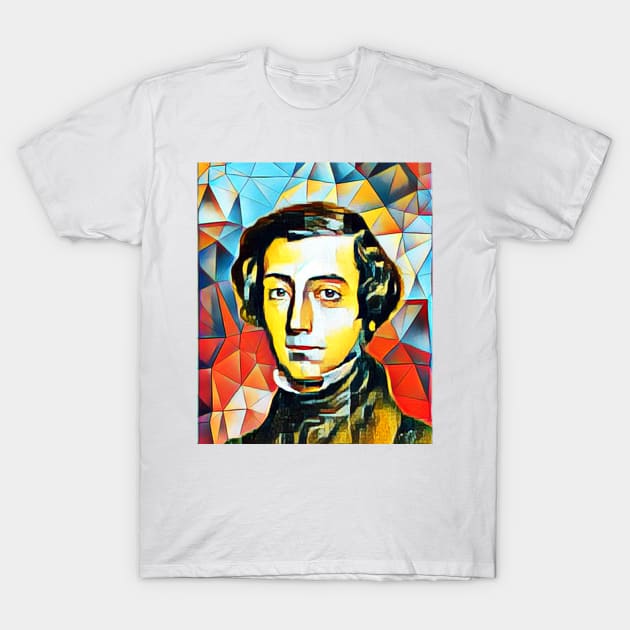 Alexis de Tocqueville Abstract Portrait | Alexis de Tocqueville Artwork 2 T-Shirt by JustLit